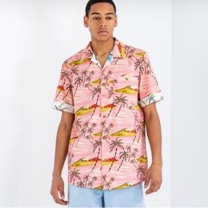 SCOTCH & SODA NWOT Seasonal Printed Hawaiian Detailed Casual Button Down, Medium